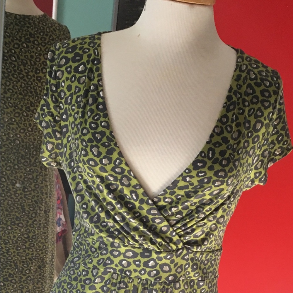 Boden Cheetah Print Cotton Size 12 Dress